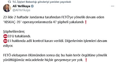 23 ilde FETÖ operasyonu; 33 şüpheli tutuklandı - Resim : 1