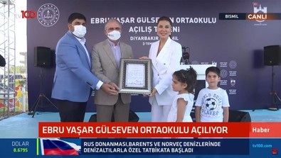 Ebru Yaşar Gülseven Ortaokulu coşkulu bir törenle açıldı - Resim : 1