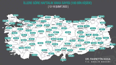 Vaka sayısı açıklandı! Yeni harita paylaşıldı - Resim : 1