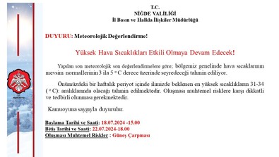 Niğde için yüksek uyarı geldi! Bunlar daha iyi günleriniz, daha da yükselecek... Evinizden çıkmazsanız iyi edersiniz - Resim : 1