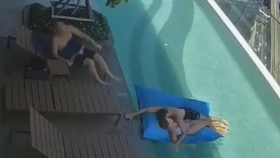 Depreme gökdelenin en üst katında havuzda yakalandılar! Çiftin yaşadığı kabus anları kamerada - Resim : 2