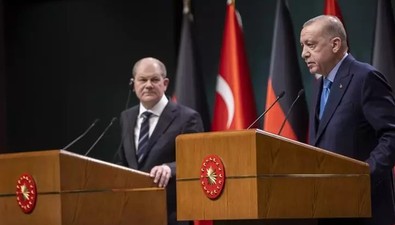 Cumhurbaşkanı Erdoğan'dan, 'İsrail'in kendini savunmaya hakkı var' diyen Scholz'a net cevap: "'F-35'lerle iyi vurdunuz mu' diyelim!" - Resim : 1