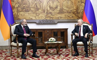 Rusya Devlet Başkanı Putin ile Ermenistan Başbakanı Paşinyan Bişkek'te görüştü - Resim : 1