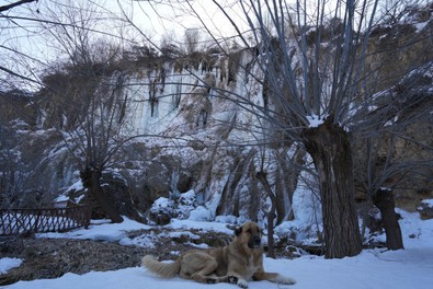 Hava sıcaklığının -15 dereceye kadar düştüğü Erzincan'da 2 metrelik sarkıtlar dikkat çekti - Resim : 2