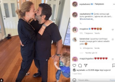 Ceyda Düvenci, eşiyle öpüştüğü pozu paylaştı! Tepki yağdı - Resim : 1