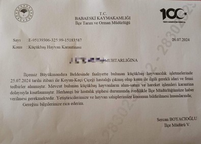 Kırklareli'den Türkiye'ye korkunç haber! Tek tek hastalanmaya başladılar... Küçükbaş hayvanı olanlar hemen hepsini ahırlara kapatın - Resim : 1
