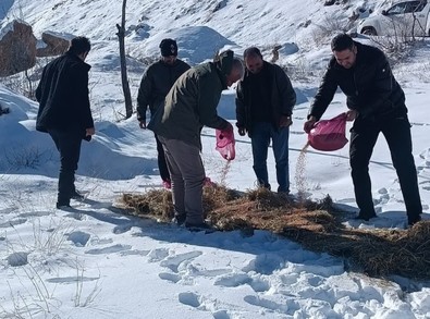 Adıyaman'da 25 kilogramlık balyaları sırtına aldı. Kar demeden kış demeden onlar için taşıdı. Tek bir amaçları vardı - Resim : 1