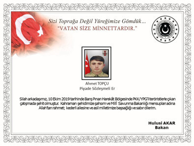 Barış Pınarı Harekatı'ndan acı haber! - Resim : 1