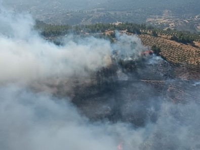 Hatay'da korkutan orman yangını! Havadan ve karadan müdahale ediliyor! - Resim : 3