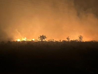 Manisa'da makilik alanda korkutan yangın! 35 dönüm alan cayır cayır yandı - Resim : 1