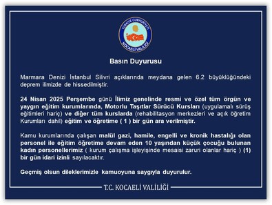 3 ilde daha okullara deprem tatili - Resim : 1