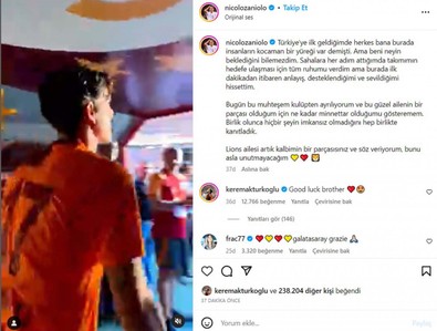 Zaniolo, Galatasaray’a veda etti: Kalbimin bir parçasısınız, bunu asla unutmayacağım - Resim : 1