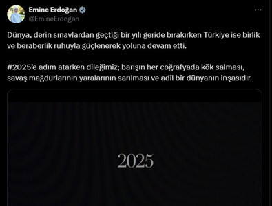 Emine Erdoğan'dan yeni yıl mesajı - Resim : 1