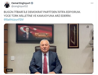 Demokrat Parti'de deprem devam ediyor: Salih Uzun ve Cemal Enginyurt istifa etti! - Resim : 2