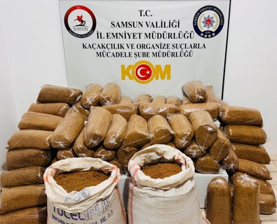 Samsun'da 510 kilo kaçak tütün ele geçirildi: 3 kişi gözaltına alındı! - Resim : 1