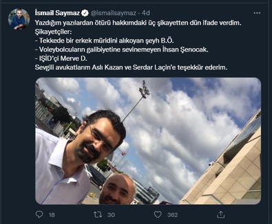 Gazeteci İsmail Saymaz ifade verdiğini duyurdu - Resim : 1