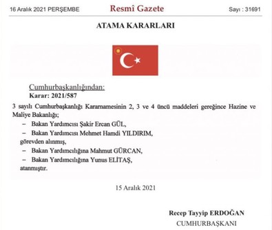 Hazine ve Maliye Bakanlığı'nda görev değişimi! Yeni Başkan yardımcıları atandı - Resim : 1