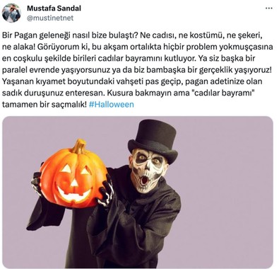 Mustafa Sandal Türkiye'de Cadılar Bayramı kutlayanlara isyan etti: Kıyamet boyutundaki vahşeti görmeyip başka bir evrende yaşıyorsunuz - Resim : 1