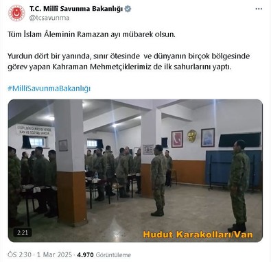 MSB: Mehmetçiklerimiz ilk sahurlarını yaptı - Resim : 1