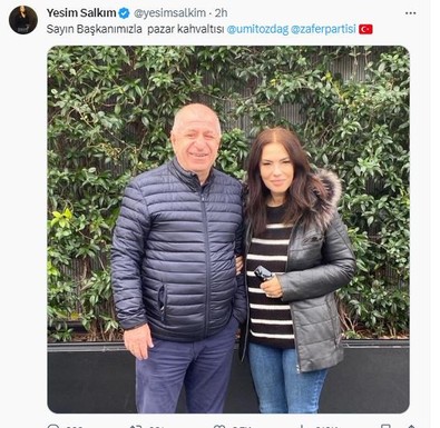 Ünlü oyuncu Yeşim Salkım siyasete girdi! Üye olduğu partinin genel başkanı ile poz verdi - Resim : 1