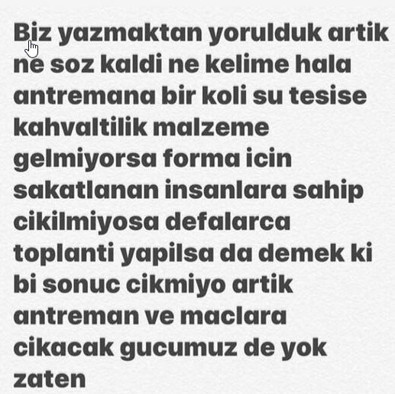 'Antrenmanlara ve maçlara çıkacak gücümüz yok' - Resim : 1