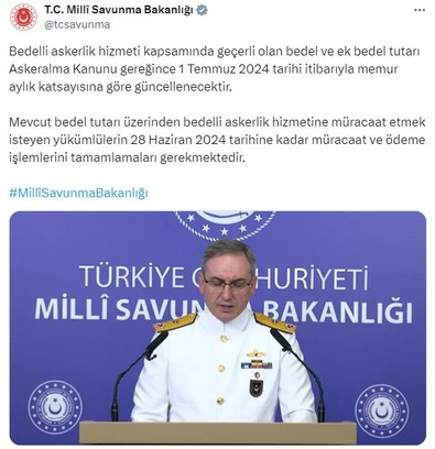 Milli Savunma Bakanlığı duyurdu: Bedelli askerlik ücreti artıyor! İşte detaylar.. - Resim : 1
