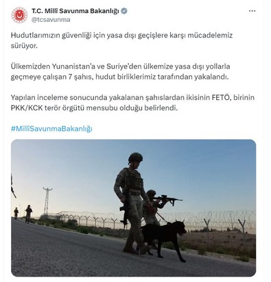 MSB'den sınır operasyonu: 3'ü terörist 7 kişi yakalandı - Resim : 1