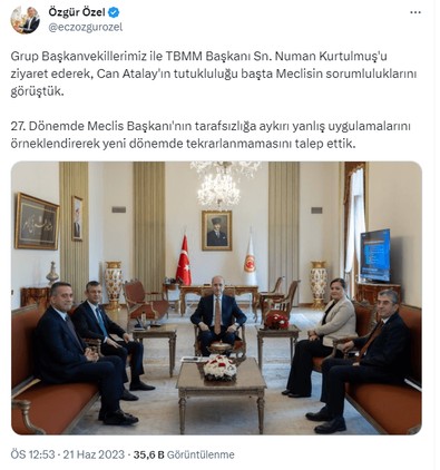CHP'den TBMM Başkanı Numan Kurtulmuş'a ziyaret - Resim : 1