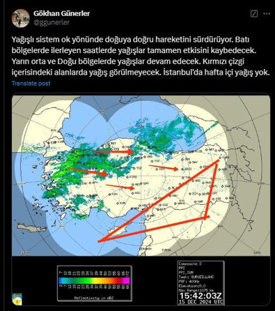 Türkiye'de Batı'dan kırmızı oklarla Doğu'ya doğru ilerliyor. Tamamen yok olacak - Resim : 1