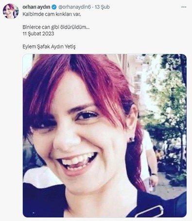 Kızını depremde kaybeden Orhan Aydın'dan yürek yakan paylaşım - Resim : 1