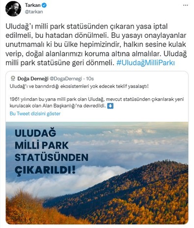 Megastar Tarkan, “Bu hatadan dönülmeli” diyerek tepki gösterdi - Resim : 1