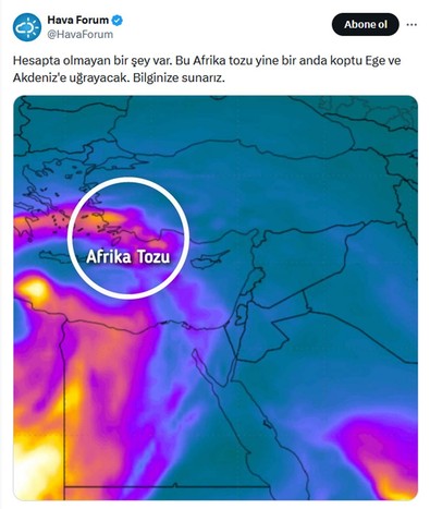 Hesapta olmayan bir şey var. Bir anda koptu Türkiye’ye geliyor. Ege ve Akdeniz'e de uğrayacak - Resim : 2