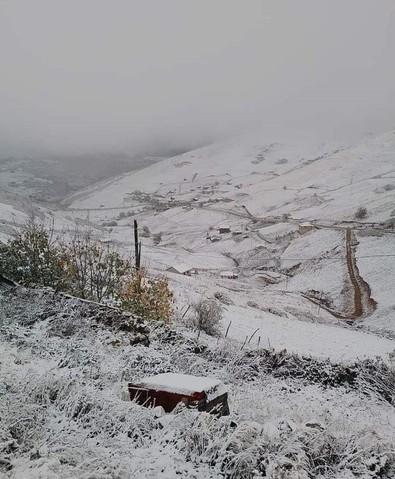 Giresun mevsimin ilk karını Ekim ayında aldı! Yüksek tepeler beyaz örtü altına girdi - Resim : 1