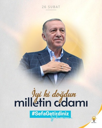 Cumhurbaşkanı Erdoğan 71 yaşında! AK Parti'den özel kutlama mesajı! - Resim : 1