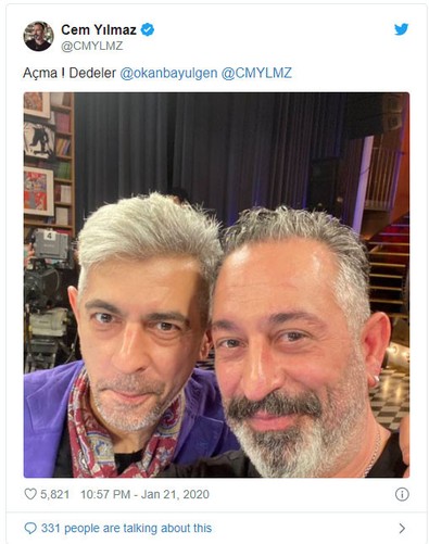 Cem Yılmaz'dan Okan Bayülgen tweeti - Resim : 1