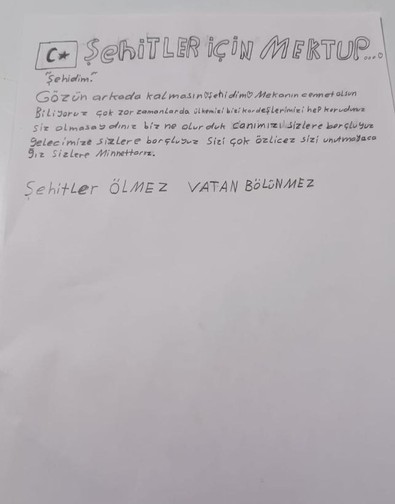 Devlet koruması altındaki çocuklardan askerlerimize duygulandıran mektuplar! “Siz bizim gururumuzsunuz” - Resim : 1