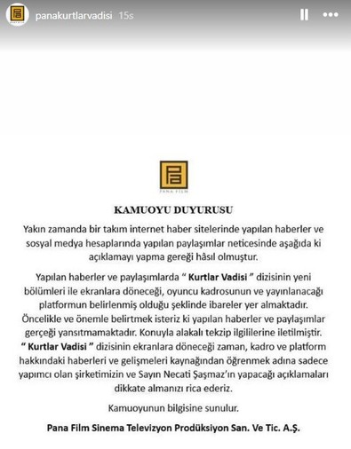 Kurtlar Vadisi tekrar mı başlıyor? Yapım şirketinden açıklama geldi - Resim : 1