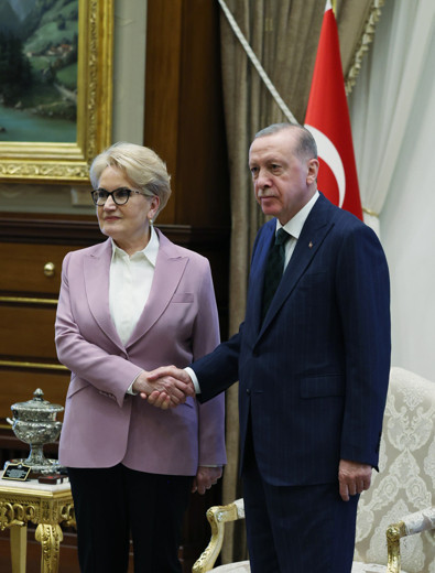 Cumhurbaşkanı Erdoğan ile Akşener'in görüşmesi başladı! - Resim : 1