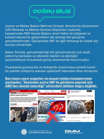 Bakan Şimşek, IMF ile görüşmek için destek istedi mi? Açıklama geldi! - Resim : 1