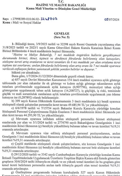 Bakan Şimşek imzaladı, resmen yürürlüğe girdi: Çalışanlar dikkat! İşte yeni zam ve ücretler - Resim : 1