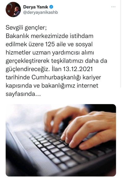 Bakan Yanık'tan personel alımı müjdesi - Resim : 1