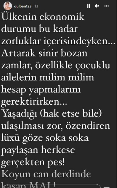 Gülben Ergen lüks hayatlarını paylaşanlara isyan etti! "Koyun can derdinde kasap mal" - Resim : 1