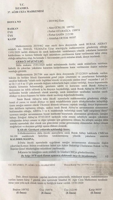 Burak Akbay hakkında flaş karar - Resim : 1