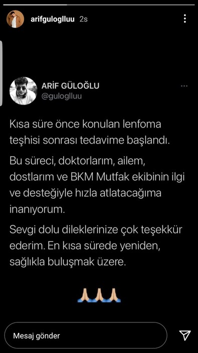Arif Güloğlu'ndan mesaj var! "En kısa sürede yeniden buluşmak üzere" - Resim : 1