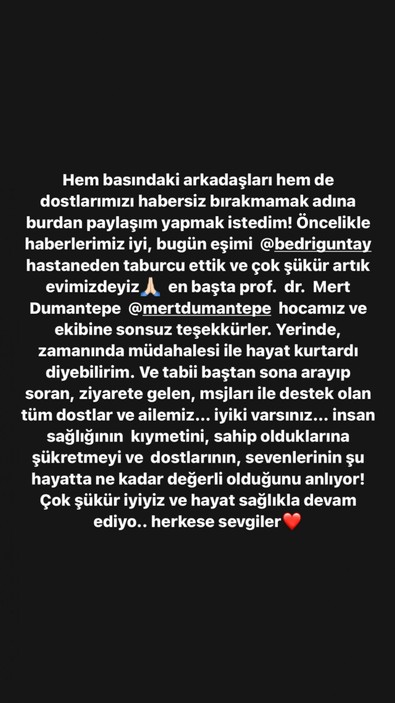 Pelin Karahan eşi Bedri Güntay’ın son durumunu paylaştı! Bedri Güntay'ın sağlık durumu nasıl? - Resim : 1