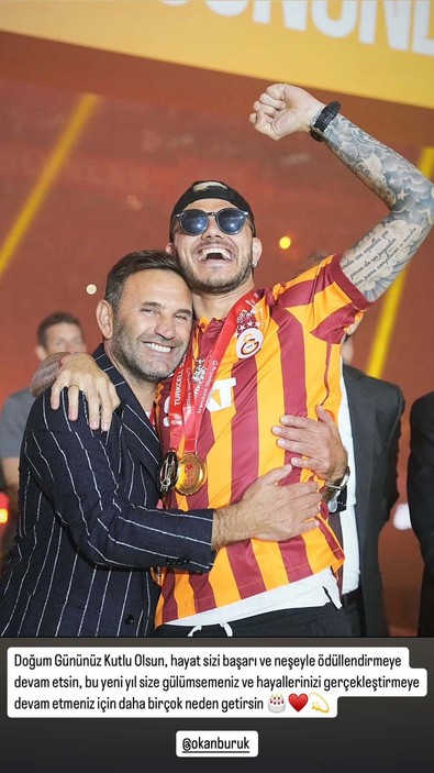 Galatasaray’ın yıldızı Icardi’den Okan Buruk paylaşımı! - Resim : 1