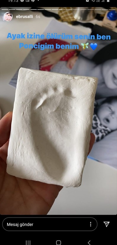 Ebru Şallı kaybettiği oğlu Pars Tan'ın ayak izini paylaştı - Resim : 1