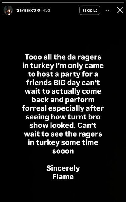 Sahnede sadece 20 dakika kalmıştı: Travis Scott'dan Türkiye konserine gelen tepkiler sonrası açıklama - Resim: 8
