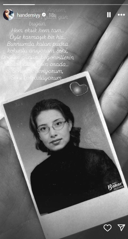 Anne acısı dinmiyor! Hande Erçel’den duygulandıran paylaşım! - Resim: 4