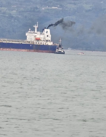 İzmit Körfezi'nde korkutan anlar! Tanker gemisinde yangın! - Resim : 1